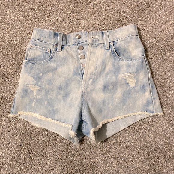 DEREK LAM High Rise Cut-off Denim Shorts 100% Cotton Made in USA Size 25 - Picture 3 of 7